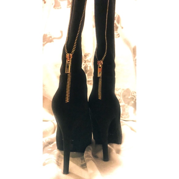 Aldo Paleven Round Toe Suede Knee-high boots - Picture 5 of 8